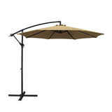 Instahut 3m Outdoor Umbrella Cantilever Beach Garden Patio Beige UMB-BAN-8RIB-BG