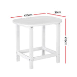 Gardeon Outdoor Coffee Side Table HDPE Desk Patio Furniture Camping Garden White FF-BEACH-DESK-HE-WH
