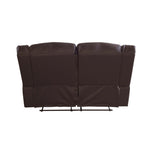 2 Seater Recliner Sofa In Faux Leather Lounge Couch in Brown V43-REC-FAN2RBR