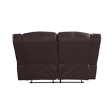 2 Seater Recliner Sofa In Faux Leather Lounge Couch in Brown V43-REC-FAN2RBR