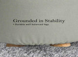 2X Fabric Ottoman Round Wooden Leg Foot Stool - GREY V274-FT-GQST01-GY2