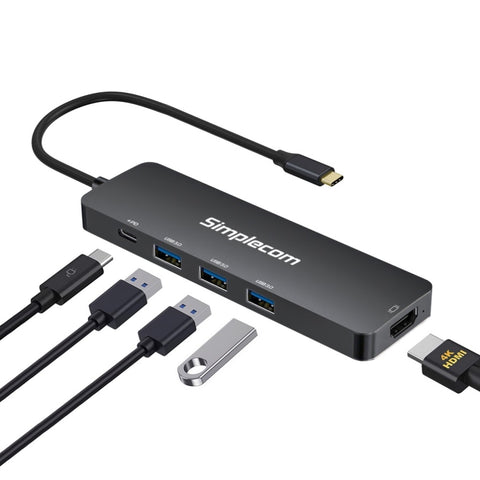 Simplecom CH545 USB-C 5-in-1 Multiport Adapter Docking Station with 3-Port USB 3.0 Hub PD HDMI V28-CH545