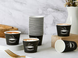 2880x Premium Paper Small Coffee Cups 2.5oz for Espresso Macchiato Piccolo Short Black - Black V563-PA0320-60-1BOX