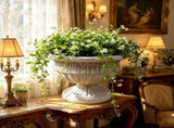 Antique European Iron Urn Planter for Outdoors Elegant Floor Vase Metal Decorative Jars for V1366-AZ2-W-14255