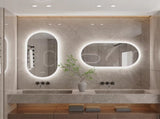 Interior Ave - 50 x 80cm Oval Frameless LED Bathroom Mirror V355-IA-OWM-5080