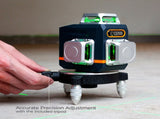 CIGMAN Laser Level Self Leveling 3x360&deg 3D Green Cross Line for Construction and Picture Hanging, V413-CM-701