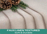 100% Natural Linen Blackout French Door Curtains, Privacy Door Window Curtains, 26 X 72 Inch Room V1258-DP02-C-1330
