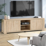 Artiss TV Cabinet Entertainment Unit 160cm Pine Maxi FURNI-N-MAXI-TV160-WD-AB