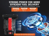 Fuel Transfer Pump, 12V DC 10 GPM 1/4 HP, Portable Electric Diesel Transfer Pump with Automatic V952-CYBMG10GPM147B515V9