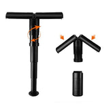 Portable Folding Stool with Adjustable Height for Travel, Commuting, Queueing, and Outdoor V1341-ZY-CKPERK6F-BLACK