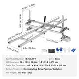 Chainsaw Mill 14"-36" Guide Bar and 9 ft Aluminum Rail Mill Guide System V952-LJZJDGTZLMDGKKEY3V0