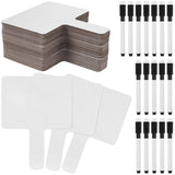 30 Sets Handheld White with Pens, Double Sided Dry Erase Signs, 9.06" x 6.89", Handheld White V1369-AZ3-W-08701
