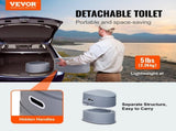 Portable Toilet for Camping, Porta Potty with 5L Detachable Inner Bucket & Removable Paper Holder, V952-MTSBXSMT300BBWUTFV0