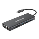 Simplecom CHN612 USB-C 12-in-1 Multiport Docking Station Dual HDMI VGA Triple Display Gigabit LAN V1202-V2-HXSI-CHN612