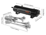 Train Horns Kit, 4 Trumpet Air Horn Kit, 150dB Train Horns for Pickup Trucks, 12V 160 psi Air V952-QLBYCQGTZ12VB362GV9