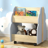 Keezi Kids Toy Box Bookshelf Storage Bookcase Organiser Display Shelf FURNI-B-TOY-TREE-GR