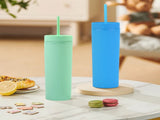 JWDX Glass and Clearance, 16Oz Tumbler with Lid and Plastic Water Coffee Tumbler Cup Water V1189-LWWAL-20260325-02080