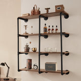 VEVOR Industrial Pipe Shelf 4 Tier 3PCS 11.8in W Wall-Mount Planks NOT Included V952-JSGZWJYGWMBHRV3CYV0