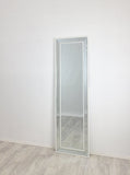 White Beaded Framed Mirror - Free Standing 50cm x 170cm V292-MIRR-BDD014