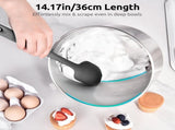 600F High Heat Flexible 14in Extra Large Silicone Spoon Spatula and 12" Kitchen Cooking V1258-DP02-C-397