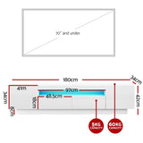 Artiss TV Unit Entertainment Unit Storage Drawer RGB LED 180cm White FURNI-Q-LED-TV180-2D-WH-AB