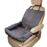 Waterproof Dog Car Seat Bed for Front Passenger Seat, Portable Pet Car Booster Seat with Anti-Slip V1341-ZY-AVVS35P4-COFFEE