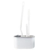 4 Pieces Toilet Bowl Brush Set Punch Free Wall Mounted Toilet Brush Holder with 3 Brush for Bathroom V1294-YM0521-3117230080912
