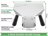Double Handle Concession Popcorn Scoop 12 oz Aluminium Popcorn Scoop 10 oz Dredge V1259-DP01-F-512