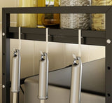 Adjustable Width & Height Microwave Shelf White V498-MICROWAVESHELFWH