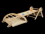 BoPeep Kids Climbing Toys Sets Toddler Toys Triangle Arch Climber Indoor Natural KD1193-NT-AU