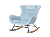 Artiss Rocking Chair Armchair Pillow Velvet Blue UPHO-B-ROCK01-VEL-GN