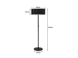 EMITTO Modern LED Floor Lamp Stand Reading Black LI0361-BKBK
