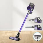 Devanti Stick Vacuum Cleaner Cordless Roller Brush 150W Purple VAC-CL-BH-09E-GY-PP