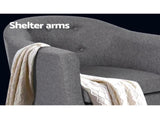 Artiss Armchair Tub Chair Grey Adora UPHO-D-ARM02-GY
