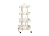 Levede 4 Tiers Kitchen Trolley Cart White HO0576-4-WH_NZ