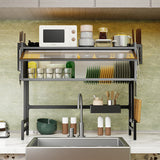 85CM Over The Sink Dish Drying Rack Carbon Steel Space Saving Above for Kitchen V201-QHGMMOREONE029
