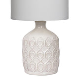 Sarantino Patterned Ceramic Table Lamp in Cream LMP-MLM-4504