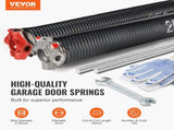 Garage Door Torsion Springs, 16000 Cycles, Pair of 0.25 x 2 x 30inch, Garage Door Springs with V952-CKMDH0250X2XGEHH7V0