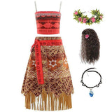 Princess Vaiana Cosplay for Girls Halloween Masquerade Carnival Party Costume Complete Set Full Set V1237-ZY-203-2967