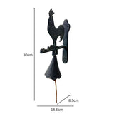 Cast- Iron Rooster Doorpost w Bell 30cm V637-74144RST