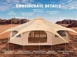 Canvas Tent 4 Seasons 5 m/16.4 ft Bell Tent for Camping with Stove Jack V952-FBZXZP5MMXTZ97PYKV0