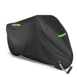 Waterproof Motorcycle and Moped Cover with Reflective Strips, Rain UV Dust Resistant, Black, V1188-MS-325-0307