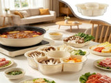 Divided Serving Tray, Hot Pot Ingredient Tray, Portable Snackle Veggie Tray for V1366-AZ2-W-23565