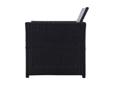 Gardeon 3PC Bistro Set Outdoor Furniture Rattan Table Chairs Cushion Patio Garden Hugo ODF-CHAIRSET-DINING