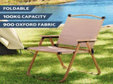 Weisshorn 3pc Camping Table Chair Set Outdoor Folding Aluminium Portable Picnic ALU-FOLD-BGX2-MDF-60