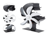 Heat Powered Stove Fan 7 Blade Moon Model Silent Operation Circulating Warm Air Highly Efficient Log V1294-YM0706-3114230120113