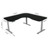 Fortia Corner Standing Desk, 1730W x 1730W x 750D, 3 Motors, 120kg Load, Sit to Stand Up Electric V219-OFFCMBEQC3KC3S