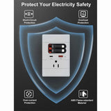 USB C wall socket with GaN PD20W USB-C and USB-A, and expandable USB C/cable, tamper proof, 15A 125V V1366-AZ2-W-14424