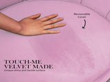 Armchair Padded Lounge Chair Accent Velvet Shell Scallop PINK V274-FT-VAC-1596-PK