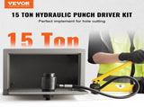 15 Ton Hydraulic Knockout Punch Kit, 1/2" to 4" Conduit Hole Cutter Set, KO Tool Kits with Puncher V952-SD15T240CR2MM8SYBV0